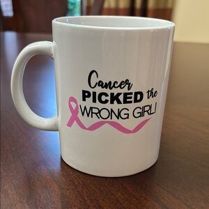 Inspirational White and Pink Coffee Mug